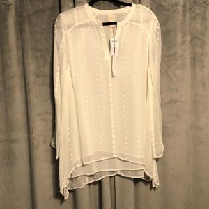 CHICOS NWT IVORY BLOUSE